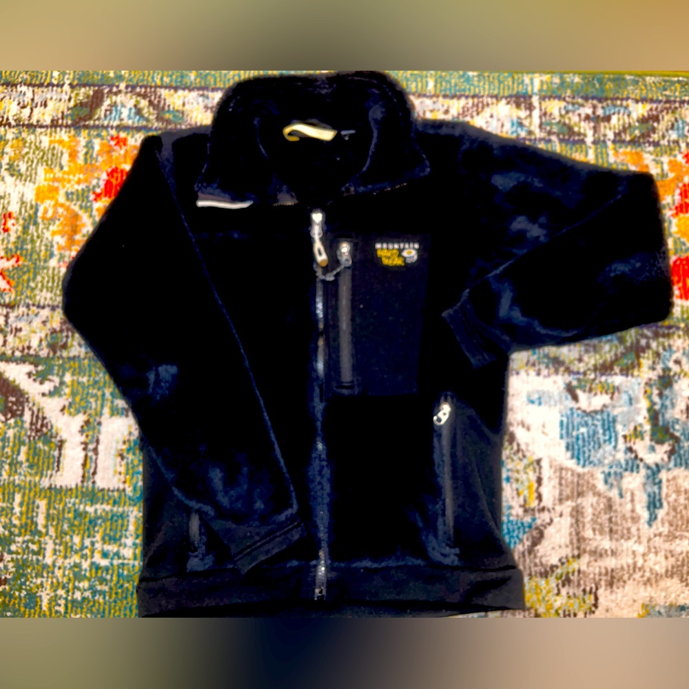 Mountain Hardwear Fleece Jacket Womens Black Small Zip Up Long Sleeve Outdoor